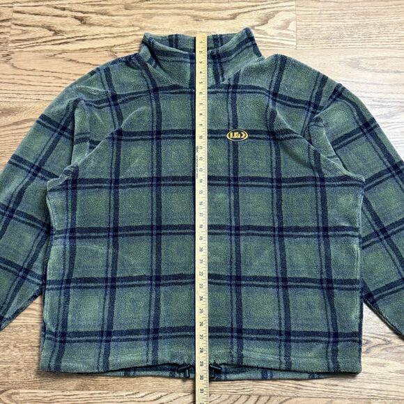 Vintage Louis Garneau Men's Green Fleece Zip Up Jacket Dimensions In Description - Picture 8 of 16